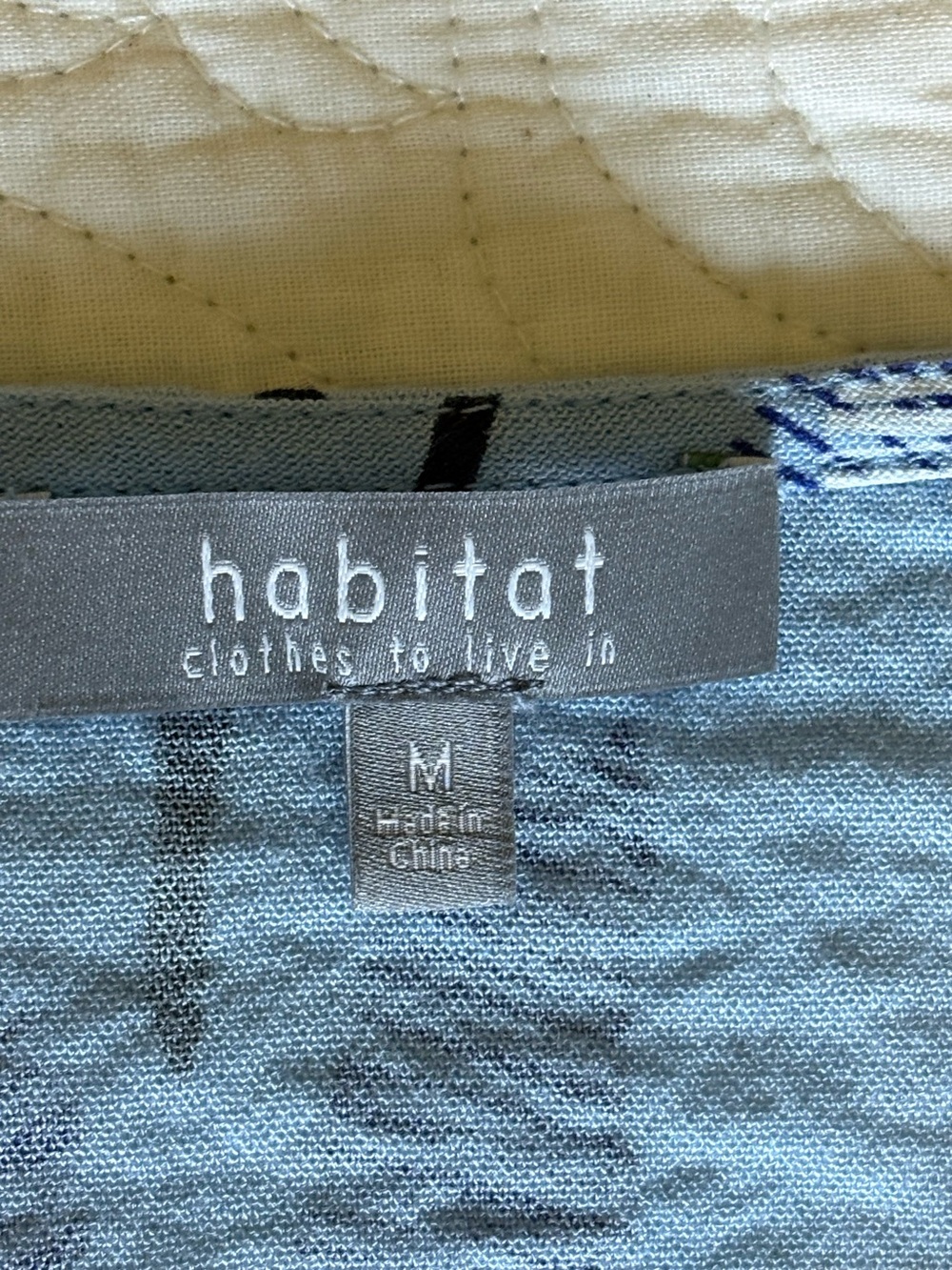 Habitat Light Blue Floral Ruched Front Tunic - Picture 6 of 8